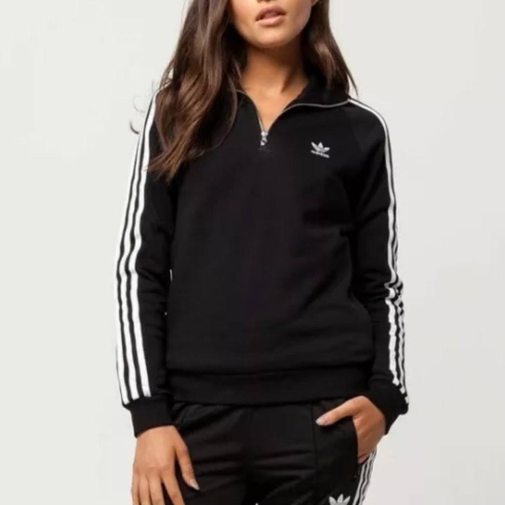 Adidas Women AdicolorTrefoil Quarter-Zip Sweatshirt